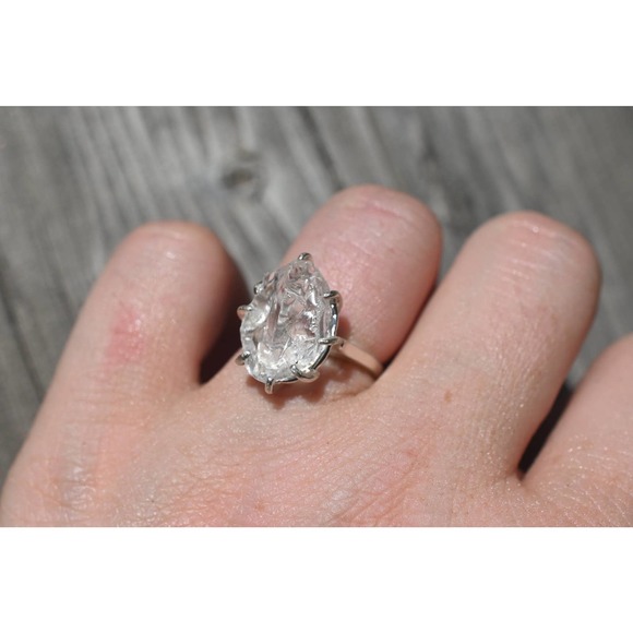 COPY - Natural Diamond Ring, Raw Diamond Ring, Uncut Diamond Ring, Engag… - Picture 1 of 4